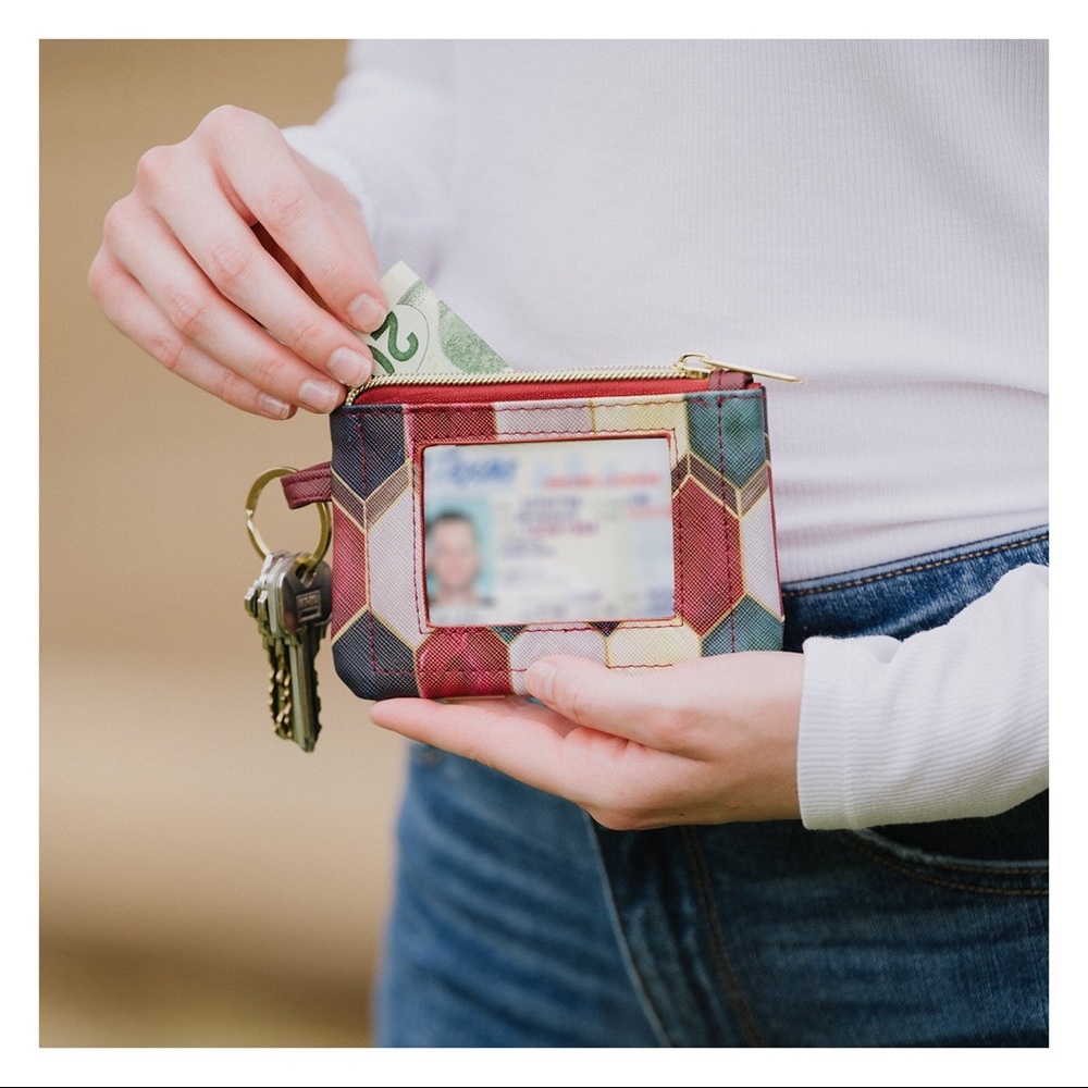 🆕 Jewel Tone ID Wallet Keychain